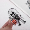 Unique Bargains Women's Halloween Skeleton Pumpkin Claw Clip Black Orange 1 Pc - 4 of 4