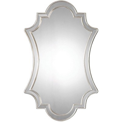 Quatrefoil Plastic Frame Accent Mirror, Champagne and Silver – English Elm