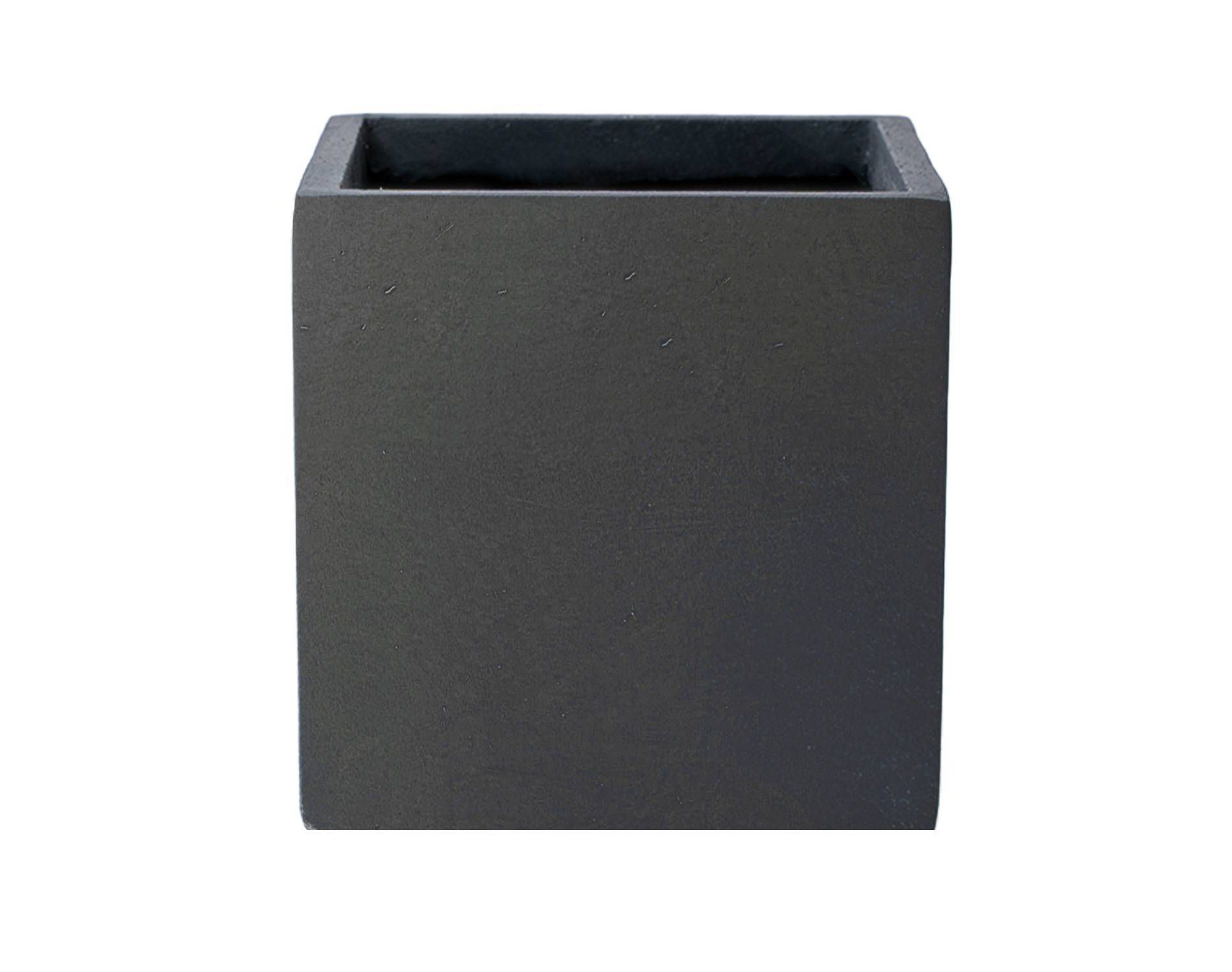 Rosemead Home & Garden, Inc. Square Concrete Outdoor Planter Pot Black 10"x10"