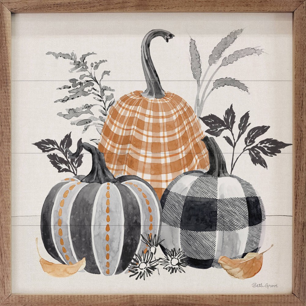 Photos - Other Decoration Kendrick Home 4"x4" Harvest Classics III Pumpkins By Beth Grove Wall Art