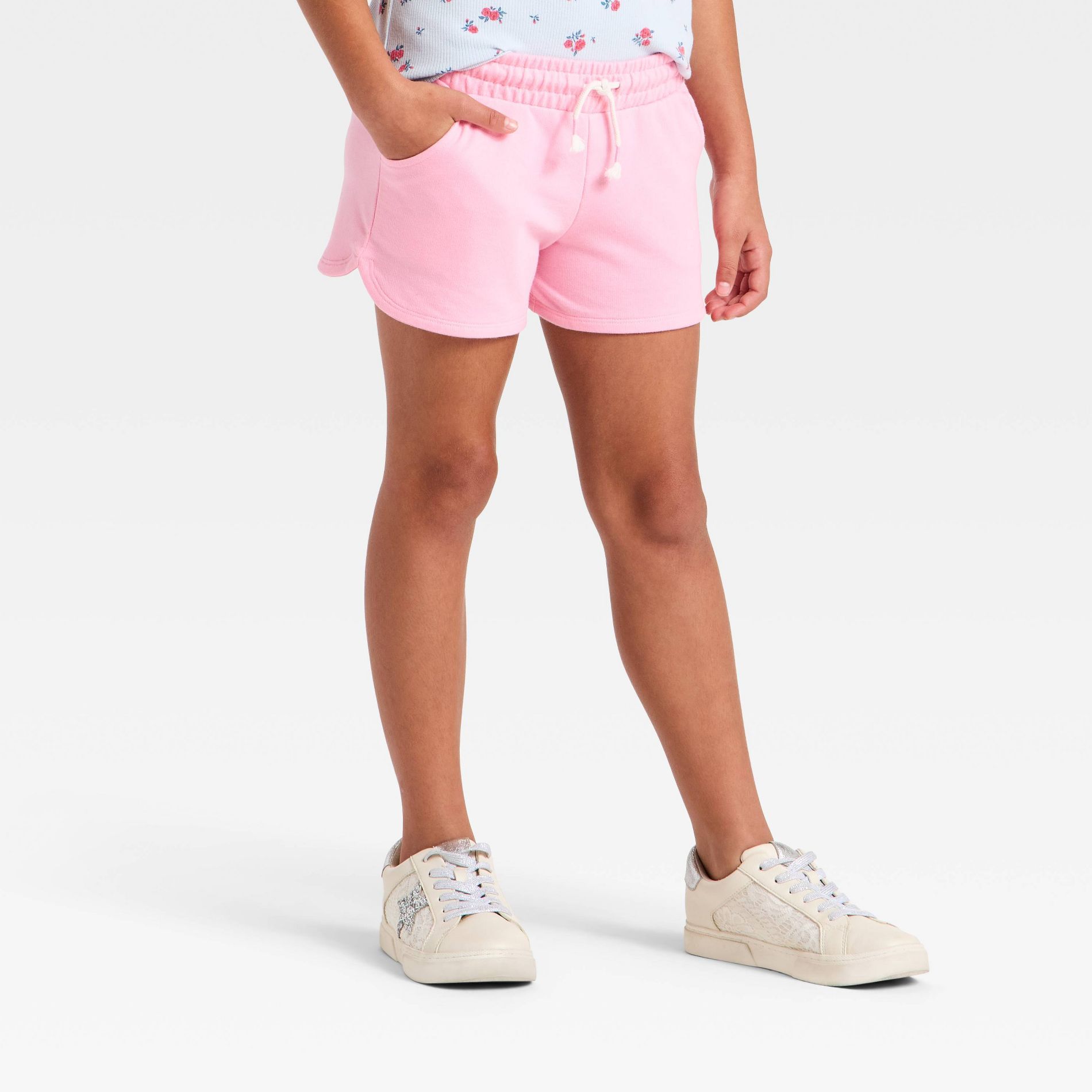 Girls' Knit Pull-On Shorts - Cat & Jack™ Pink L