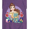 Girls' - Disney Princess - Belle with Book Fitted Short Sleeve Graphic T-Shirt - 2 of 4