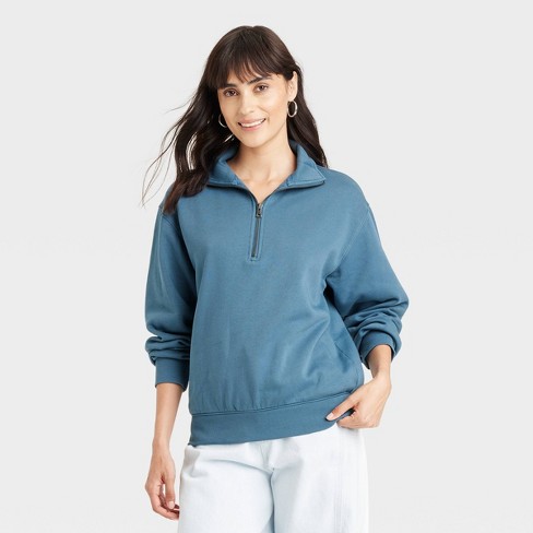 Quarter zip pullover sweatshirt sale