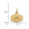 Black Bow Jewelry 14k Yellow Gold Plated Sterling Silver Jacksonville State Gamecocks NCAA Extra Small Pendant - 2 of 3