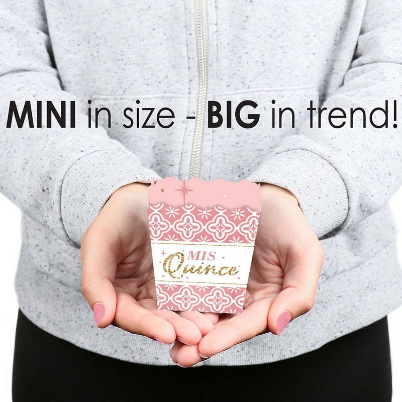 Big Dot of Happiness Mis Quince Anos - Party Mini Favor Boxes - Quinceanera Sweet 15 Birthday Party Treat Candy Boxes - Set of 12, 5 of 6