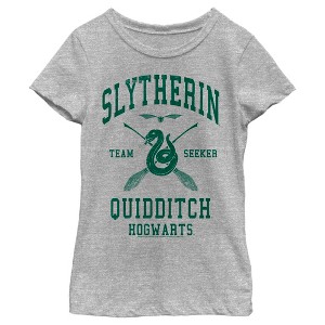 Girl's Harry Potter Slytherin Quidditch Team Seeker T-Shirt - 1 of 4