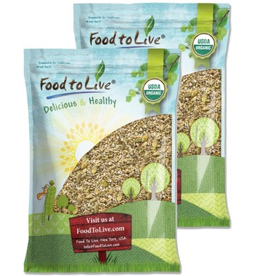 Organic Raw Superseed Mix with Chia, Flax, Hemp, Pumpkin, and Sunflower — Non-GMO Five Whole Seeds Blend, Vegan, Kosher, Bulk.