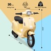 Jojoka Electric Motorcycle for Big Kids, 24V 350W Ride on Moped, Max Up to 14MPH, with Rear Brake, Twist Grip Throttle & LED Light - 3 of 4