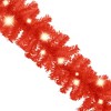 vidaXL 16.4 ft Christmas Garland with LED Lights and USB Connection, Red PVC Material, Perfect Holiday Decoration for Indoor and Outdoor Use - 3 of 4