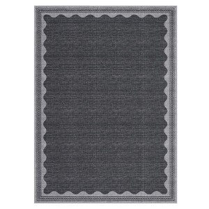 homfan Scalloped Washable Rug w/ Non-Slip Back - Modern Low-Pile Carpet for Living Room, Bedroom - 1 of 4