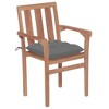 Wooden Garden Chair Set of 2 Natural wood Solid teak Medium vidaXL - 2 of 4