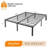 Karl Home 12 inch Height Twin Size Bed Frames Heavy Duty, Metal Platform Bed No Box Spring Needed - 4 of 4
