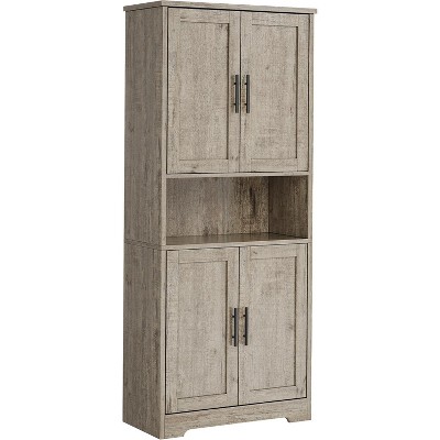 White Pantry Cabinet,70" Tall Kitchen Pantry Cabinet with Doors and Adjustable Shelves Freestanding Cupboard Tall Storage Cabinet