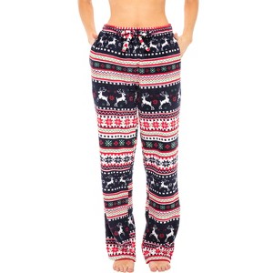 ADR Women's Soft Warm Fleece Pajama Pants, Long Lounge Bottoms - 1 of 4