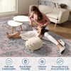 Vintage Area Rug Floral Printed Carpet Non Slip Oriental Distressed Floor Mat Washable Low Pile Indoor Carpet for Bedroom Kitchen Office - 4 of 4