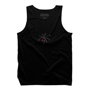 Men's Design By Humans Halloween spider tshirt By bambino Tank Top - 1 of 4