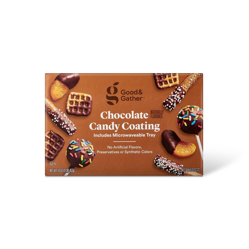Naturally Flavored Chocolate Candy Coating - 16oz - Good & Gather