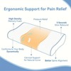 Vipbear cervical pillow memory foam pillow - Ergonomic support, cooling one side of the sleeper's stomach back - 3 of 4