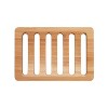 LunaLulinlk Soap Holder Soap Dish, Bamboo Soap Dish, 2 Pack Wood Soap Holder, Bar Soap Holder for Shower, Soap Tray Self Draining Natural Color - 3 of 4