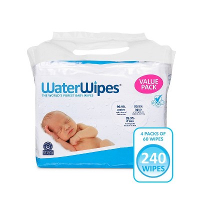 WaterWipes Unscented Baby Wipes Value Box - 4pk/240ct Total