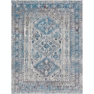 Mark & Day Jules 7'10"x10'2" Rectangle Woven Indoor Area Rugs Light Gray/Charcoal: Stain-Resistant, Pet Friendly, Transitional - 1 of 4