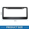 Unique Bargains Aluminium Alloy License Plate Holder 0.8 Round Hole Mirror Polished Black - 3 of 4