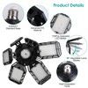 iMountek"2-Pack 160W LED Garage Lights, Deformable E26/E27 Ceiling Lights with 6 Adjustable Blades"White - 3 of 4