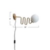 Storied Home Metal and Glass Wall Sconce with Glass Orb Globe, Gold Finish and Frosted White - 2 of 4