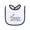 Hudson Baby Infant Boy Cotton Terry Drooler Bibs with Fiber Filling, Galactic Explorer, One Size - 4 of 4