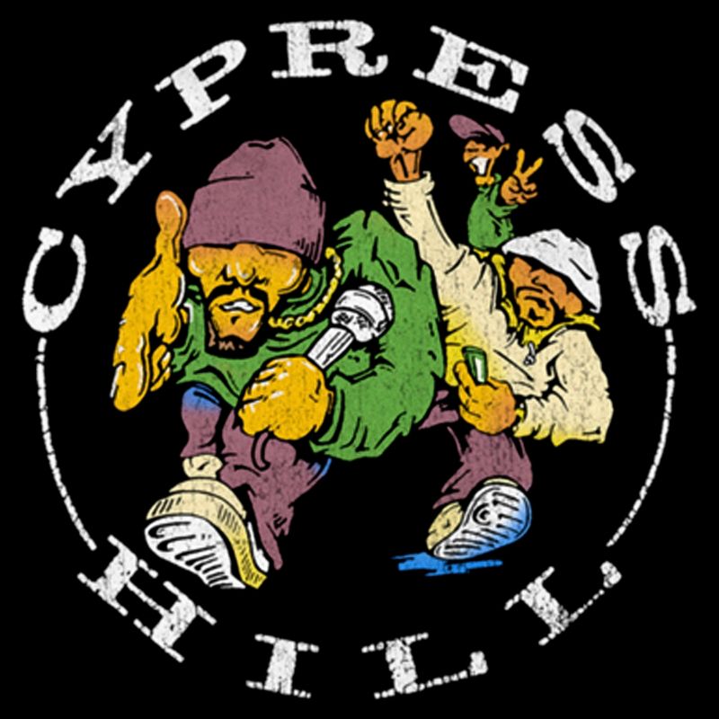 Women's Cypress Hill 90s Distressed Logo T-Shirt, 2 of 5
