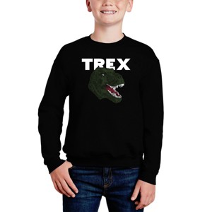 LA Pop Art T-Rex Head - Boy's Word Art Crewneck Sweatshirt - 1 of 3