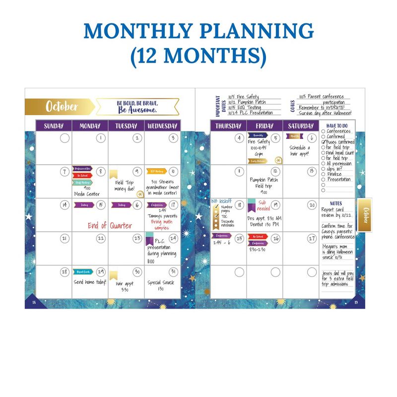 Carson Dellosa Education Galaxy Teacher Planner Plan Book, 5 of 8