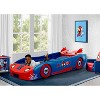 Delta Children Spidey and His Amazing Friends Web Crawler Race Car Twin Bed - Blue/Red - 2 of 4