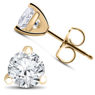 Pompeii3 3/4 ct TDW Diamond 3-Prong Martni Studs