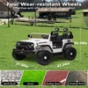 Jojoka 24V 2 Seater Ride on Toys for Kids, Ride on Truck with Remote Control, 20" Wide Seat, MP3, Lights, Powered Car Wheels for Boys Girls - 2 of 4