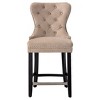 WestinTrends 24" Tufted Velvet Counter Stool - 3 of 4