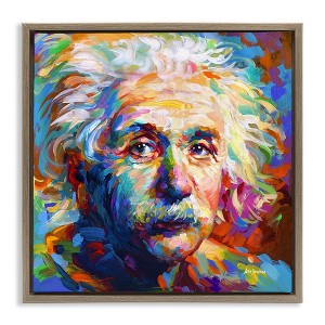 Stupell Industries Abstract Albert Einstein Portrait, 18" x 18" - 1 of 4