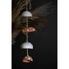 White Floral and Natural Terracotta Hanging Chime - Foreside Home & Garden - 4 of 4