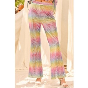 Women's Steffie Sequin Wide Leg Pants - Main Strip - 1 of 3