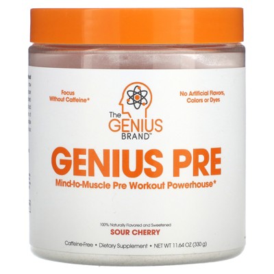 The Genius Brand Genius Pre, Sour Cherry, 11.64 oz (330 g)