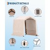 Heavy-Duty Outdoor Portable Storage Shed with 2 Roll-Up Doors & Vents, Waterproof UV-Resistant PE Tarp, Ideal Shelter for Motorcycles and Garden Tools - 4 of 4