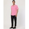 Lars Amadeus Men's Short Sleeves Polka Dots Button Down Dress Shirt - 4 of 4