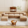 Oversized 142.5" Chenille Modular U-Shaped Sectional Sofa with Cylindrical Cushios and Storage Seat, 6-Piece Free combination Sofa - 2 of 4