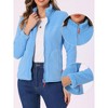 INSPIRE CHIC Women's Full Zip Long Sleeve High Neck Side Pockets Winter Fleece Jacket - 2 of 4