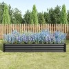 Rectangle Metal Raised Bed Garden,Metal Plant Pots Outdoor with Open Bottom Design,Garden Planter Boxes for Flowers,Vegetables-Coolbibila - 3 of 4