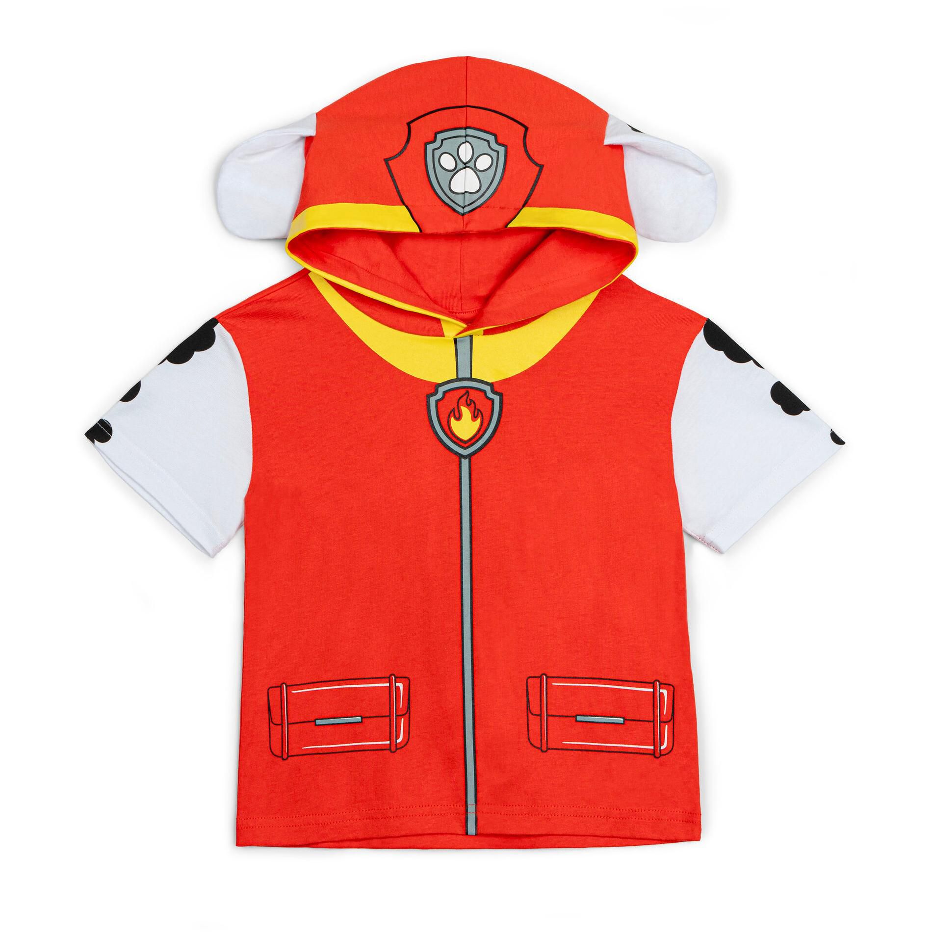 PAW Patrol Paw Marshall Toddler Boys Hooded Matching Family Cosplay T-Shirt Red 4T
