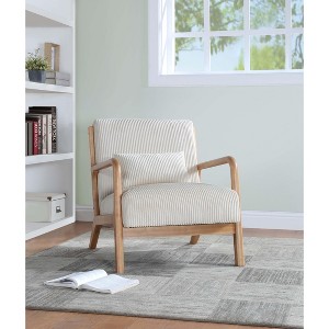 NicBex Wooden Lounge Chair Accent Chair with Waist Cushion, Comfy Chair for Living Room, Bedroom, Office - 1 of 4