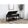 Ridstar 35.43 in. W Rectangle Ottoman Bench with Shoe Storage For Entryway-Brown - 2 of 4