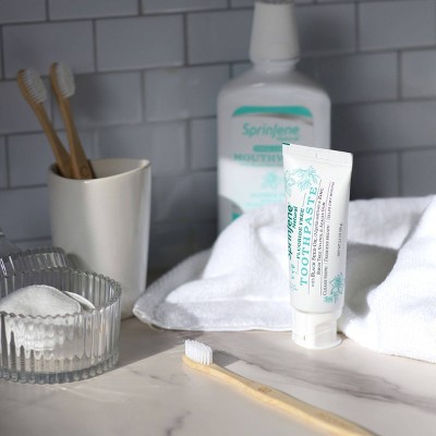 SprinJene Fluoride-Free Toothpaste - 3.5oz/2ct: Vegan, Dye-Free, Sodium Lauryl Sulfate-Free, Contains Xylitol