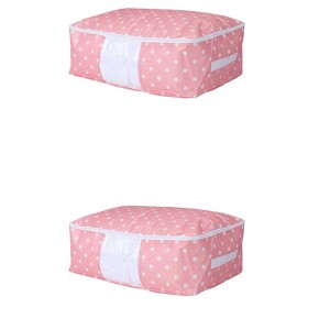 REGALWOVEN Fabric Organizing Bedroom Comforter Closet Moving Storage Bags 2 Pcs - 1 of 4
